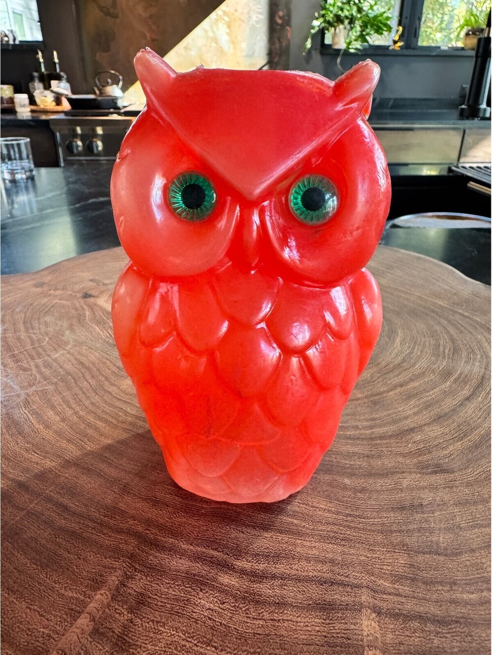 Vintage 1970s Blow Mold Owl Light Cover Replacement – Red
